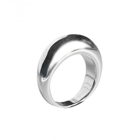 Bague Argent Jonc BOMBE MASSIF 10mm 