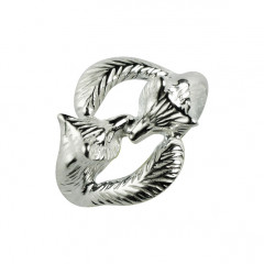 Bague Argent 2 RENARDS                            