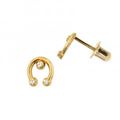 Boucles d'oreilles FER A CHEVAL OZ Or 375°°° - VIS SECURITE