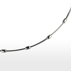 Collier Argent QDR 7 OLIVES 42cm