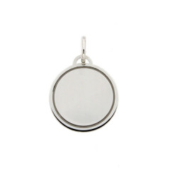 Pendentif Argent PLAQUE RONDE D20