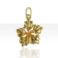 Pendentif Plaqué Or HIBISCUS GM                 